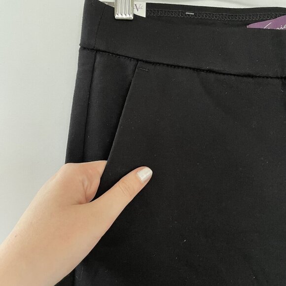 NWT Gloria Vanderbilt Womens Black Trousers M business casual style - Picture 3 of 8